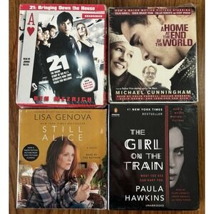 Lot of 4 Audiobooks CD NOVELS MADE INTO MOVIES New In Plastic